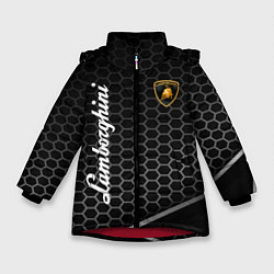 Зимняя куртка для девочки Lamborghini карбон