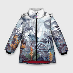 Зимняя куртка для девочки Пышный тропический лес