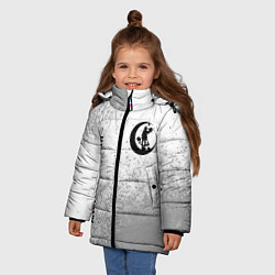 Куртка зимняя для девочки Angels of Death glitch на светлом фоне: надпись, с, цвет: 3D-черный — фото 2