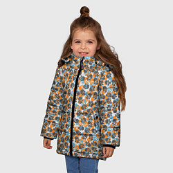 Куртка зимняя для девочки Череп с ушами, цвет: 3D-светло-серый — фото 2