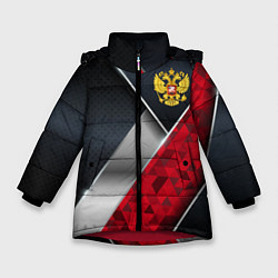 Куртка зимняя для девочки Red & black Russia, цвет: 3D-красный
