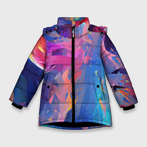 Зимняя куртка для девочки Splash of colors / 3D-Черный – фото 1