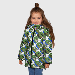 Куртка зимняя для девочки Эмоции Пепе, цвет: 3D-светло-серый — фото 2