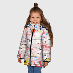 Куртка зимняя для девочки Skzoo Jinniret pattern cartoon avatar, цвет: 3D-красный — фото 2