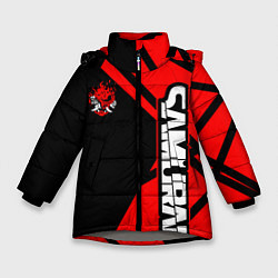 Зимняя куртка для девочки Cyberpunk 2077 - Надпись Samurai