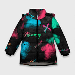 Куртка зимняя для девочки ANARCHY CS GO, цвет: 3D-светло-серый