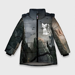 Куртка зимняя для девочки Happy Halloween - Castle, цвет: 3D-светло-серый