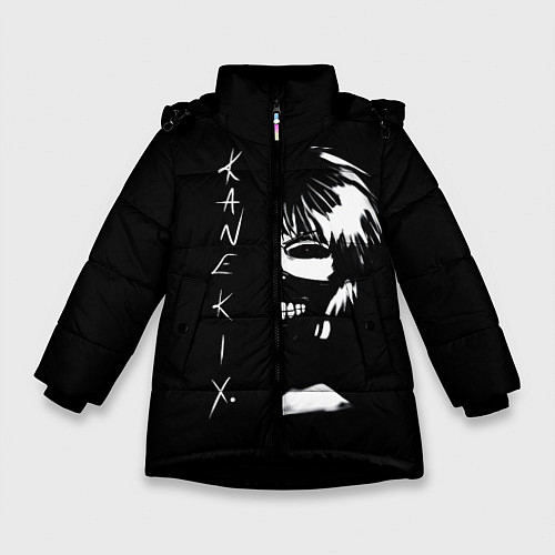 Зимняя куртка для девочки Tokyo Ghoul Kaneki Ken - anime / 3D-Черный – фото 1