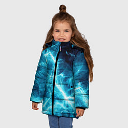 Куртка зимняя для девочки Голубая облачность, цвет: 3D-светло-серый — фото 2