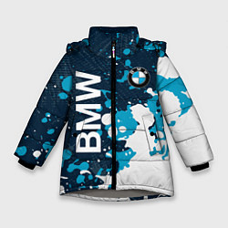 Куртка зимняя для девочки Bmw Краска, цвет: 3D-светло-серый