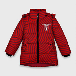 Куртка зимняя для девочки Lazio отпечатки, цвет: 3D-красный