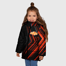 Куртка зимняя для девочки Chevrolet art, цвет: 3D-светло-серый — фото 2