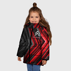 Куртка зимняя для девочки Citroen строгий стиль, цвет: 3D-светло-серый — фото 2