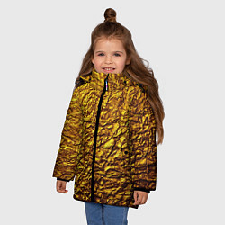 Куртка зимняя для девочки Золотая фольга, цвет: 3D-светло-серый — фото 2