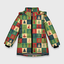 Куртка зимняя для девочки Здравствуй ёлка Новый год, цвет: 3D-светло-серый