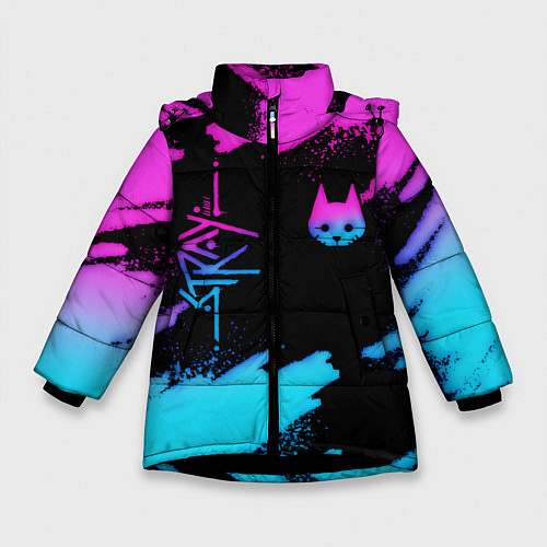 Зимняя куртка для девочки Stray neon / 3D-Черный – фото 1