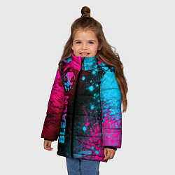 Куртка зимняя для девочки Bleach - neon gradient: по-вертикали, цвет: 3D-черный — фото 2