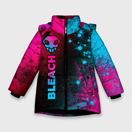 Зимняя куртка для девочки Bleach - neon gradient: по-вертикали / 3D-Черный – фото 1