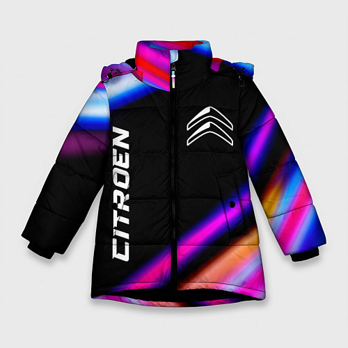 Зимняя куртка для девочки Citroen speed lights / 3D-Черный – фото 1