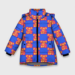 Куртка зимняя для девочки Зомбилэнд Сага Месть лого, цвет: 3D-светло-серый