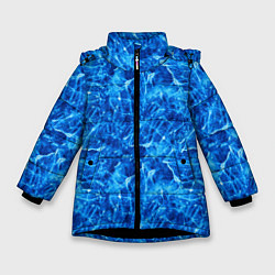 Зимняя куртка для девочки Синий лёд - текстура