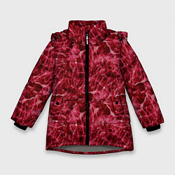 Зимняя куртка для девочки Красный лёд - текстура