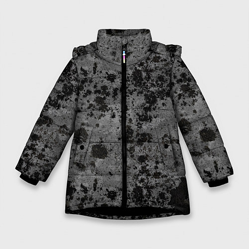 Зимняя куртка для девочки Камуфляж Metro / 3D-Черный – фото 1