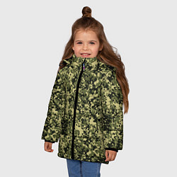 Куртка зимняя для девочки Камуфляж Flecktarn Jeitai, цвет: 3D-черный — фото 2
