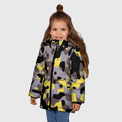 Куртка зимняя для девочки Камуфляж Yellow Stinger, цвет: 3D-светло-серый — фото 2