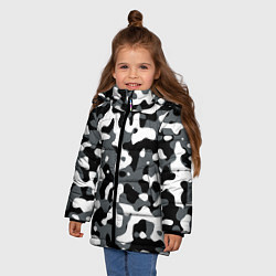 Куртка зимняя для девочки Камуфляж Concrete Jungle, цвет: 3D-светло-серый — фото 2
