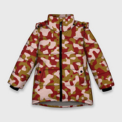 Куртка зимняя для девочки Камуфляж German Desert, цвет: 3D-светло-серый