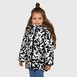 Куртка зимняя для девочки Камуфляж Cowskin мелкий, цвет: 3D-светло-серый — фото 2