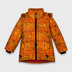 Куртка зимняя для девочки Паучье логово, цвет: 3D-красный