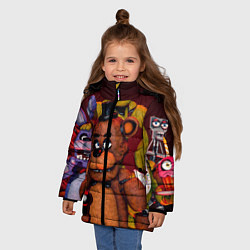 Куртка зимняя для девочки Пять ночей Фредди, цвет: 3D-черный — фото 2