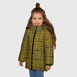 Куртка зимняя для девочки Кольчуга проволока золото, цвет: 3D-красный — фото 2