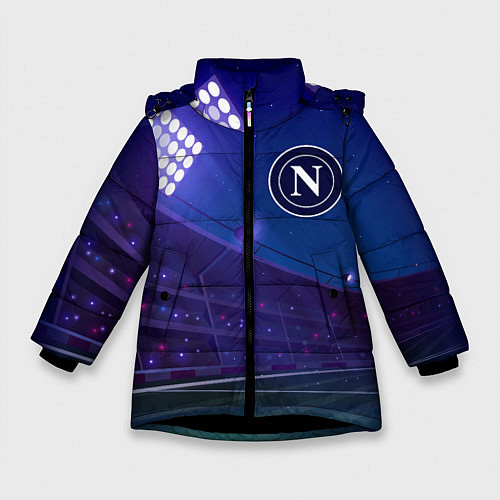 Зимняя куртка для девочки Napoli ночное поле / 3D-Черный – фото 1