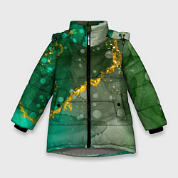 Куртка зимняя для девочки Изумрудная фантазия, цвет: 3D-светло-серый