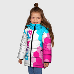 Куртка зимняя для девочки Dota neon gradient style: по-вертикали, цвет: 3D-черный — фото 2