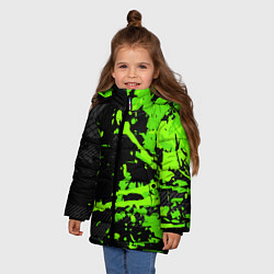 Куртка зимняя для девочки Black & Green, цвет: 3D-красный — фото 2