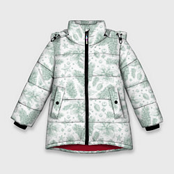 Зимняя куртка для девочки Шишки и веточки - Новый год