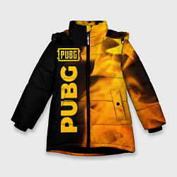 Зимняя куртка для девочки PUBG - gold gradient: по-вертикали