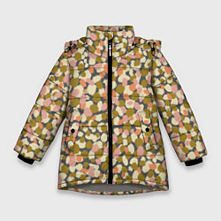 Зимняя куртка для девочки Оливье салат, абстрактный паттерн