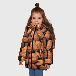 Куртка зимняя для девочки Миндальные орешки, цвет: 3D-красный — фото 2
