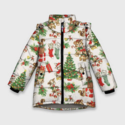 Зимняя куртка для девочки Christmas Рождество