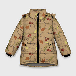 Куртка зимняя для девочки Ранняя осень, цвет: 3D-светло-серый