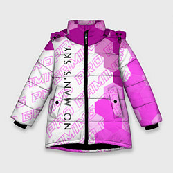 Куртка зимняя для девочки No Mans Sky pro gaming: по-вертикали, цвет: 3D-черный