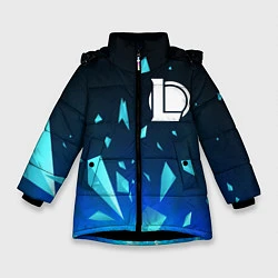 Куртка зимняя для девочки League of Legends взрыв частиц, цвет: 3D-черный