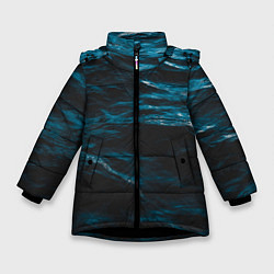 Куртка зимняя для девочки Глубокое море, цвет: 3D-черный