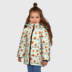 Куртка зимняя для девочки Сердце двуцветное, цвет: 3D-светло-серый — фото 2