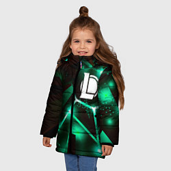 Куртка зимняя для девочки League of Legends разлом плит, цвет: 3D-черный — фото 2